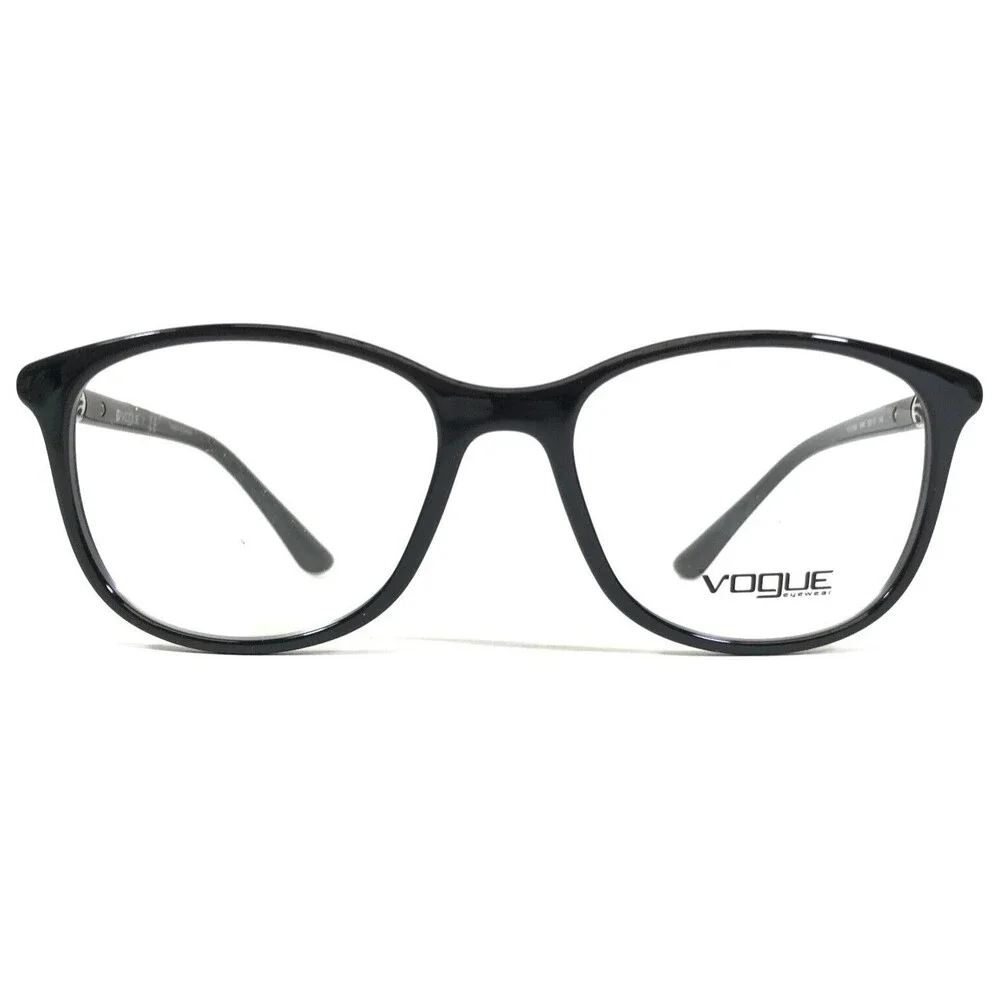 Vogue Eyeglasses Frames VO5168 W44 Black Silver Square Full Rim 52-17-140